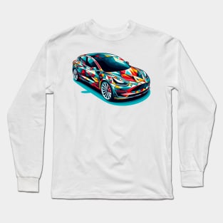 Tesla Model 3 Long Sleeve T-Shirt